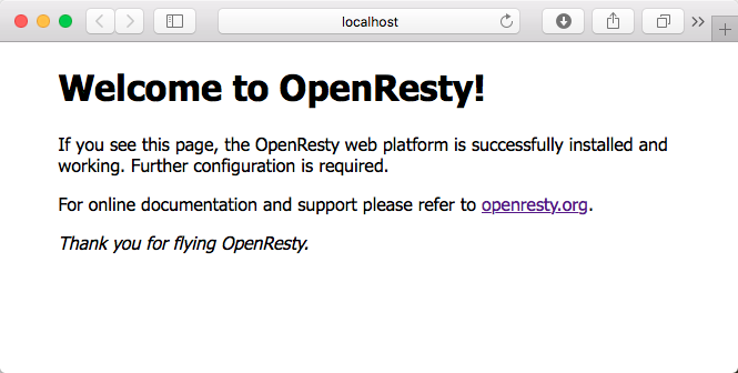 Welcome to OpenResty